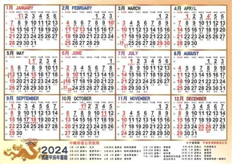 2024年係咩年|2024年陰曆陽曆對照表，2024年農曆陽曆表帶天干地支，2024日。